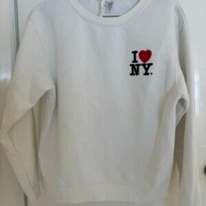 I Love NY sweatshirt white medium